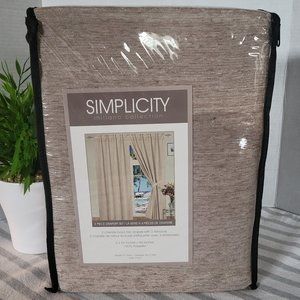 Simplicity Chenille Drapery Set NWT